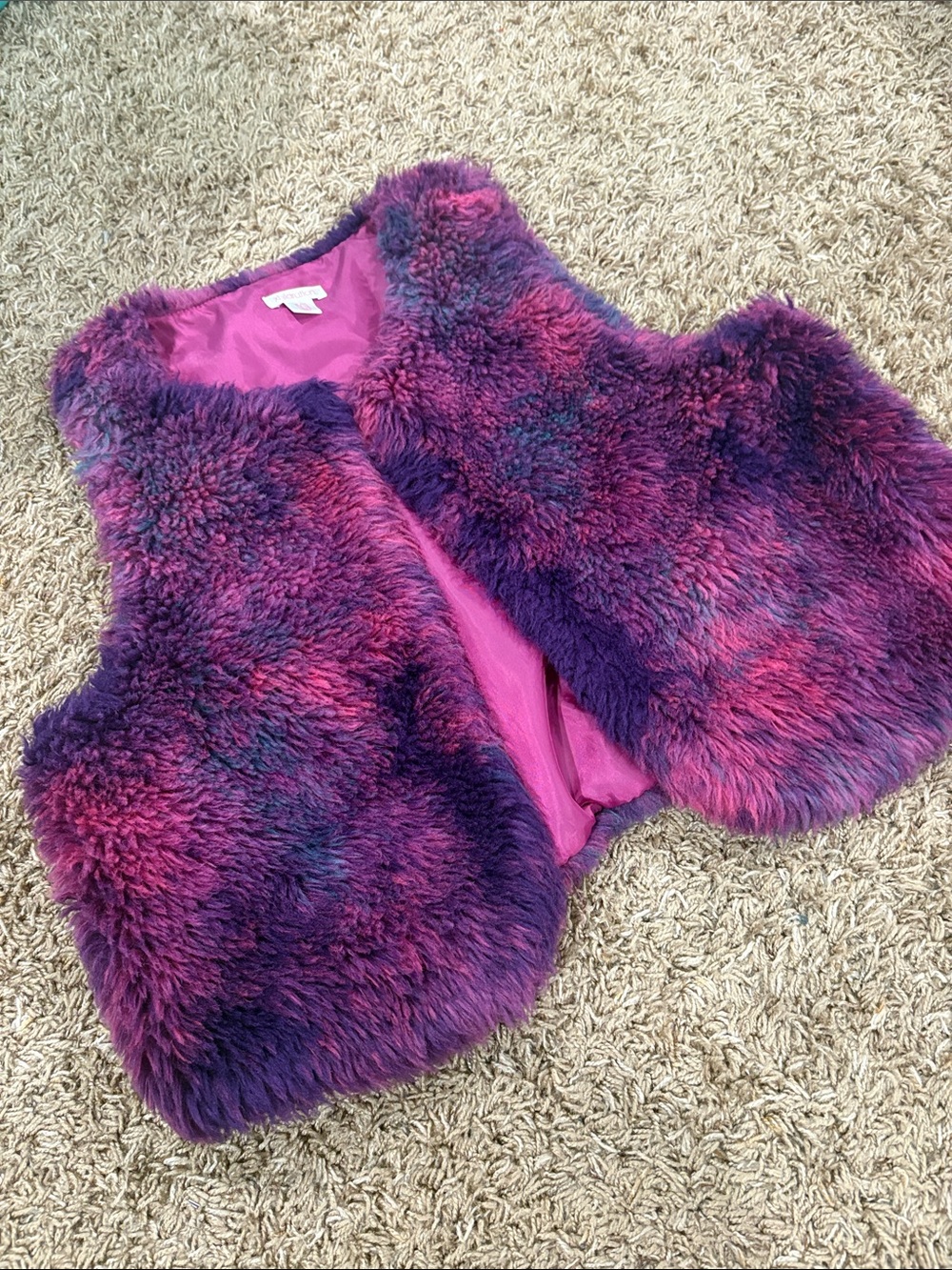Xhilaration Purple Fuzzy Vest XL